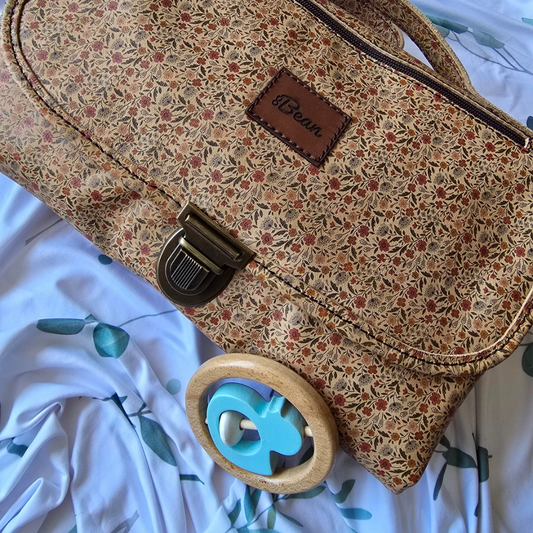 Baby Clutch Floral Leather