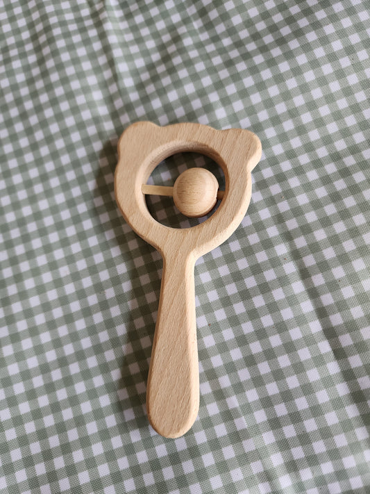 Wooden Bear Rattle