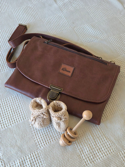 Baby Clutch Chocolate Leather - Shop Designs