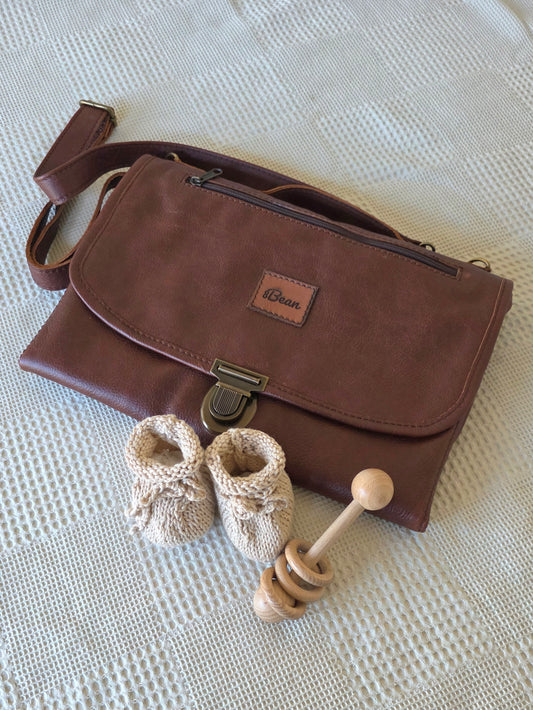 Baby Clutch Chocolate Leather - Shop Designs