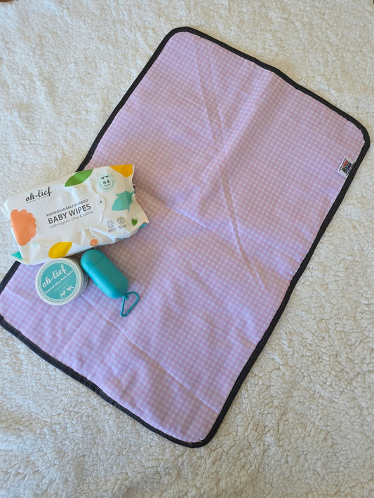Nappy Changing Mat - Pink Check