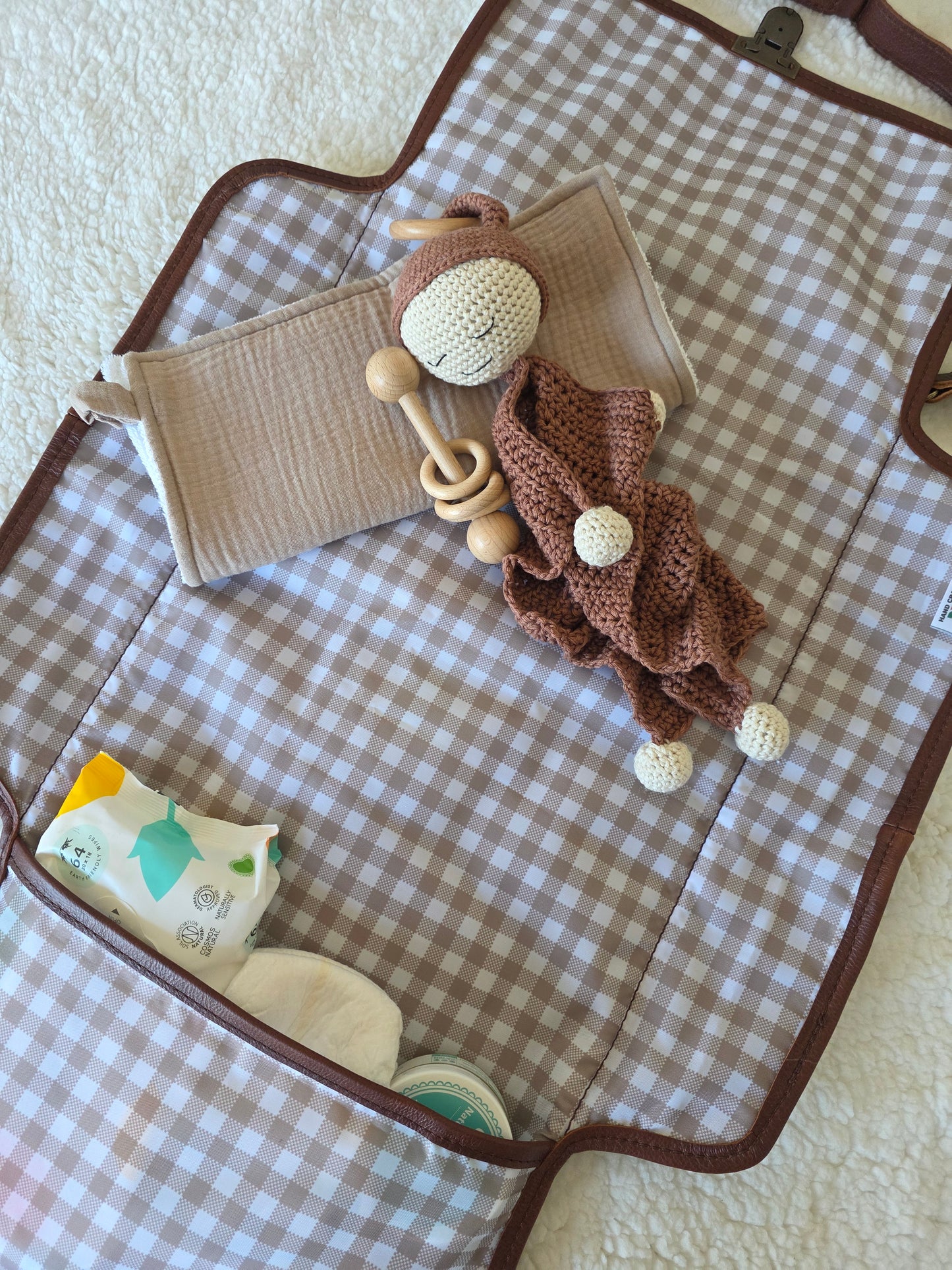 Baby Clutch Chocolate Leather - Shop Designs